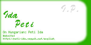 ida peti business card